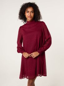 High Neck Shift Dress