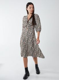 Knot Front Keyhole Dress