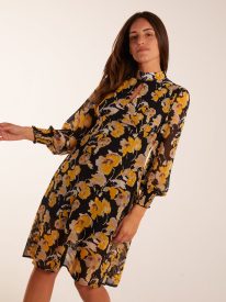 Keyhole High Neck Dress