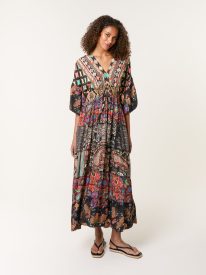 Tiered V Neck Dress