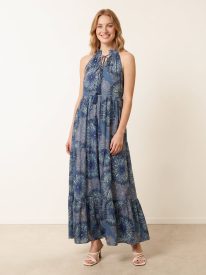 Tiered Tie Front Dress