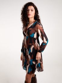 Pleated Wrap Dress