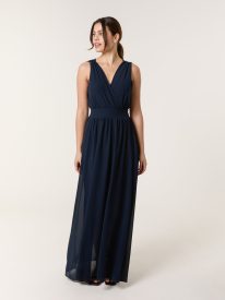 Sleeveless Wrap Front Maxi Dress