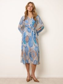 Crossover Pleated Dress