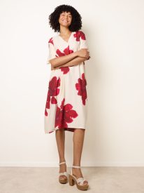 Floral Print Diamante Detailed Dress