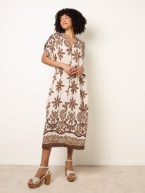 Dress With Bold Floral Print