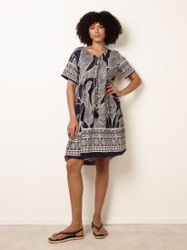 Dress With Tropical Leaf Print