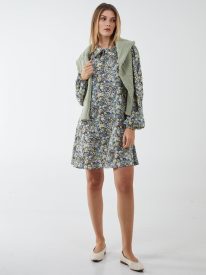 Floral Collar Neck Swing Dress