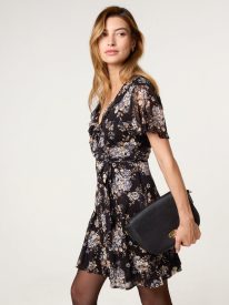 Frill Wrap Mini Dress