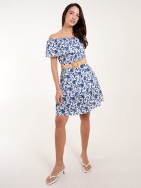 Bardot Broderie Mini Belted Dress