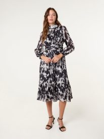 High Neck Midi Dress