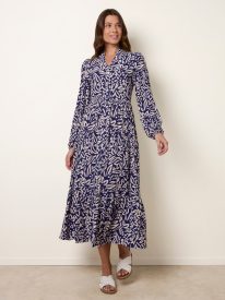 Button Front Collared Midi Dress
