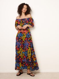 Bardot Tassel Tie Tiered Maxi Dress