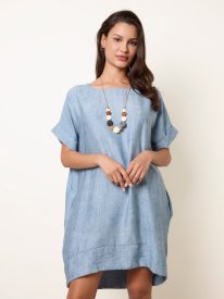 Washed Effect Tunic Dress