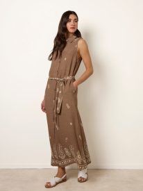 Dress With Paisley & Floral Print