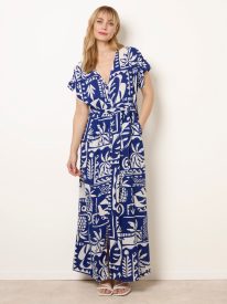 Tropical Block Print Dress